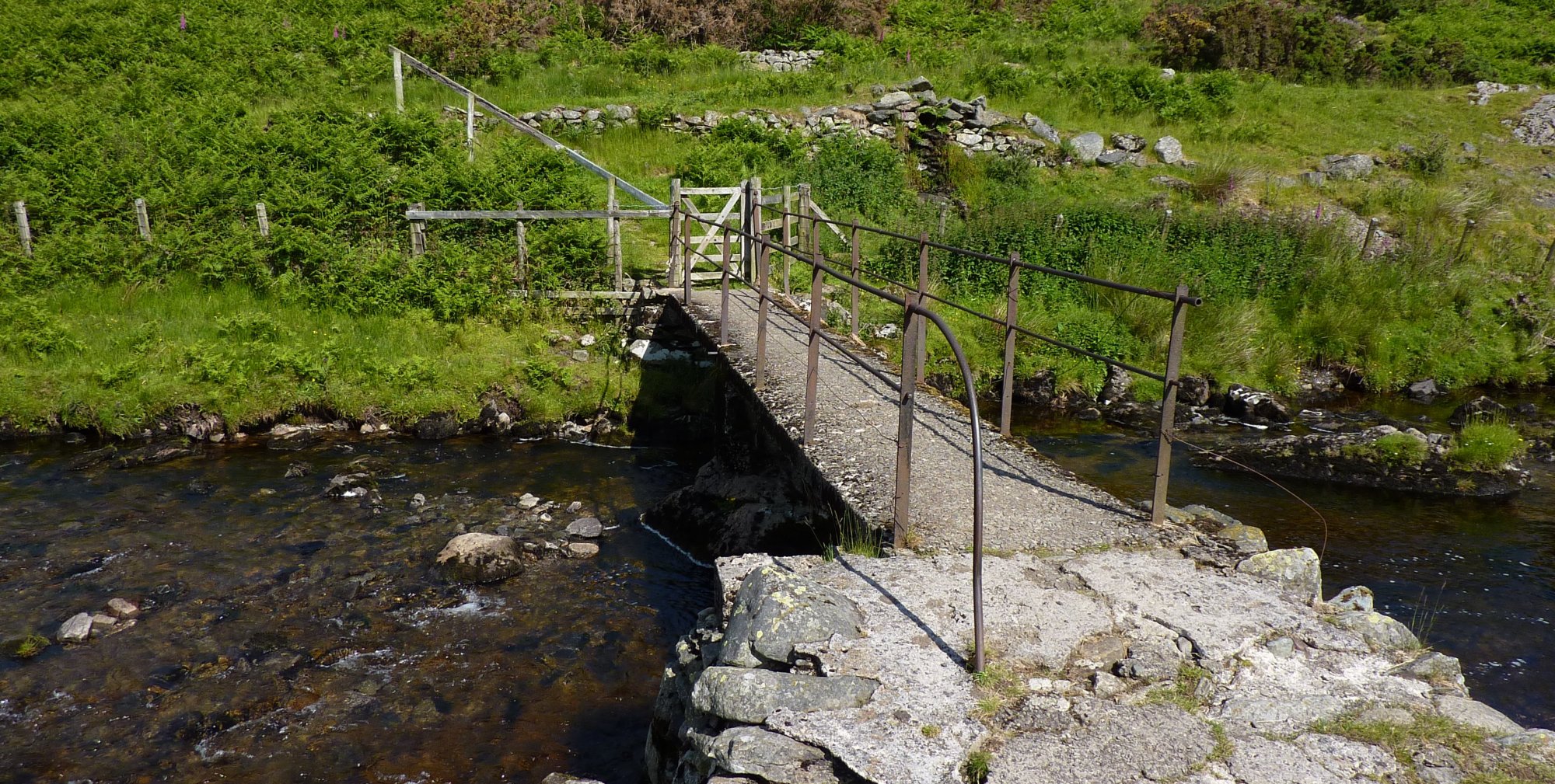 Across the bridge to reach the road into Swindale