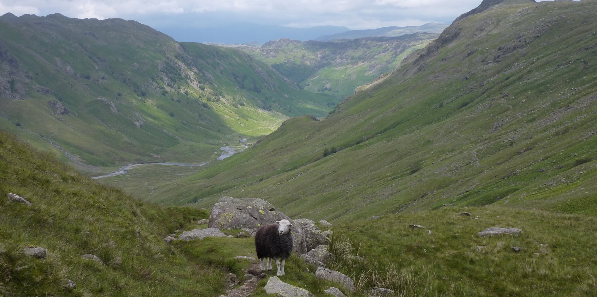 Looking down into Langstrath