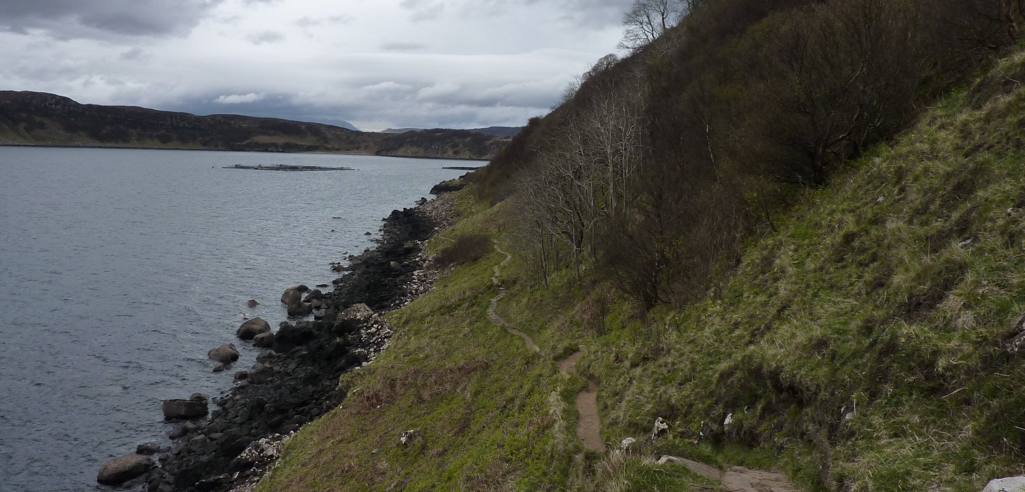 The path into Portree is well-laid and easy to follow