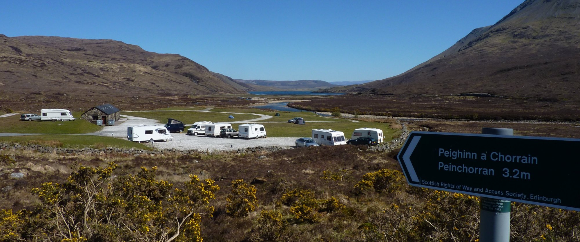 The campsite at Sligachan Hotel, a tad exposed for my liking