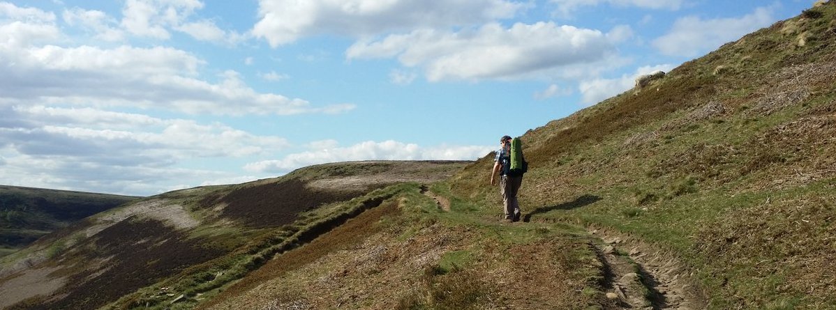 Climbing the bridleway up Sandy Lee