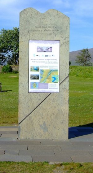 The plinth at the start of the Great Glen Way