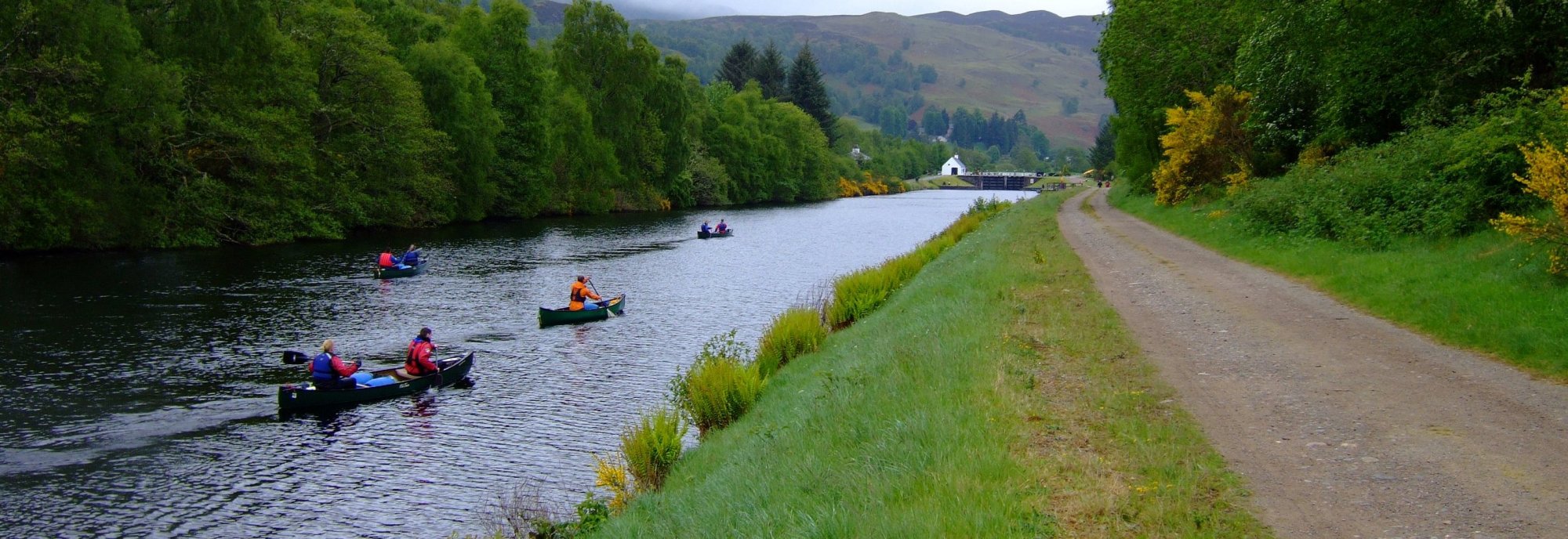 Canoeists on the canal