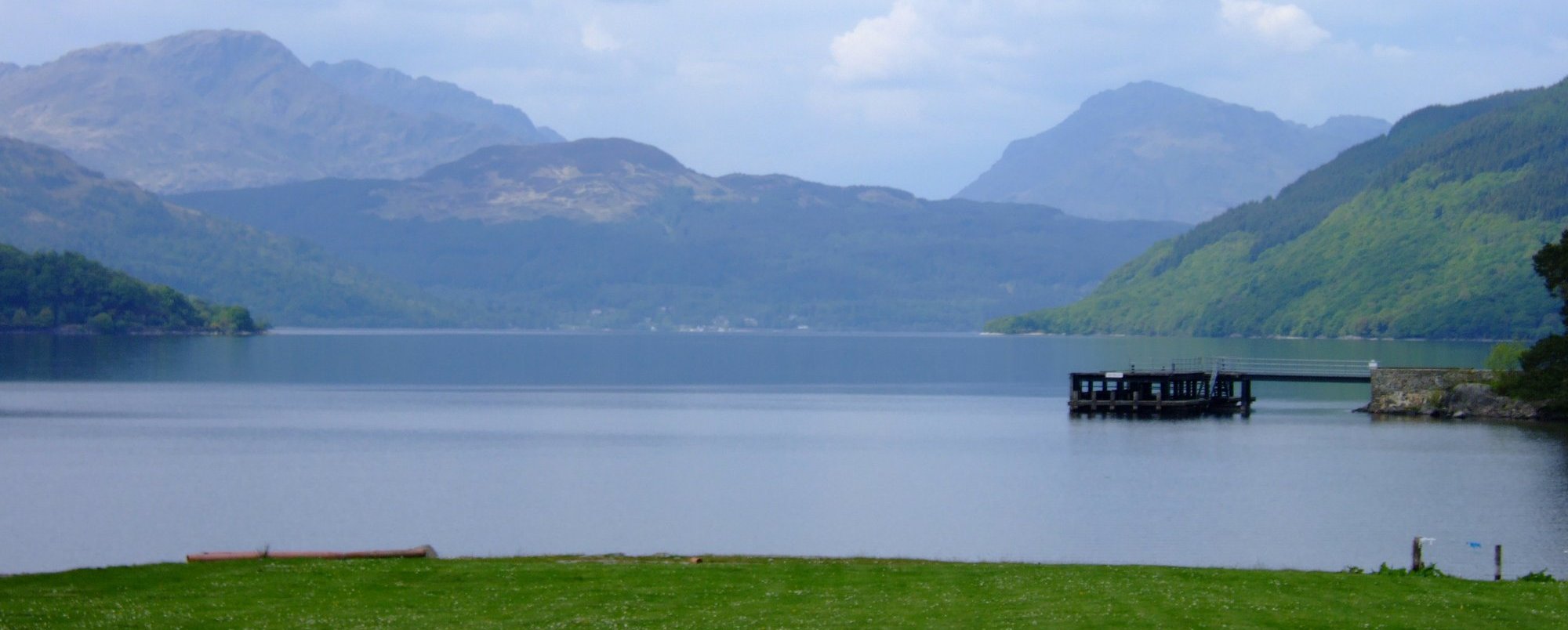 The view from the beer garden at the back of the Rowardennan Hotel