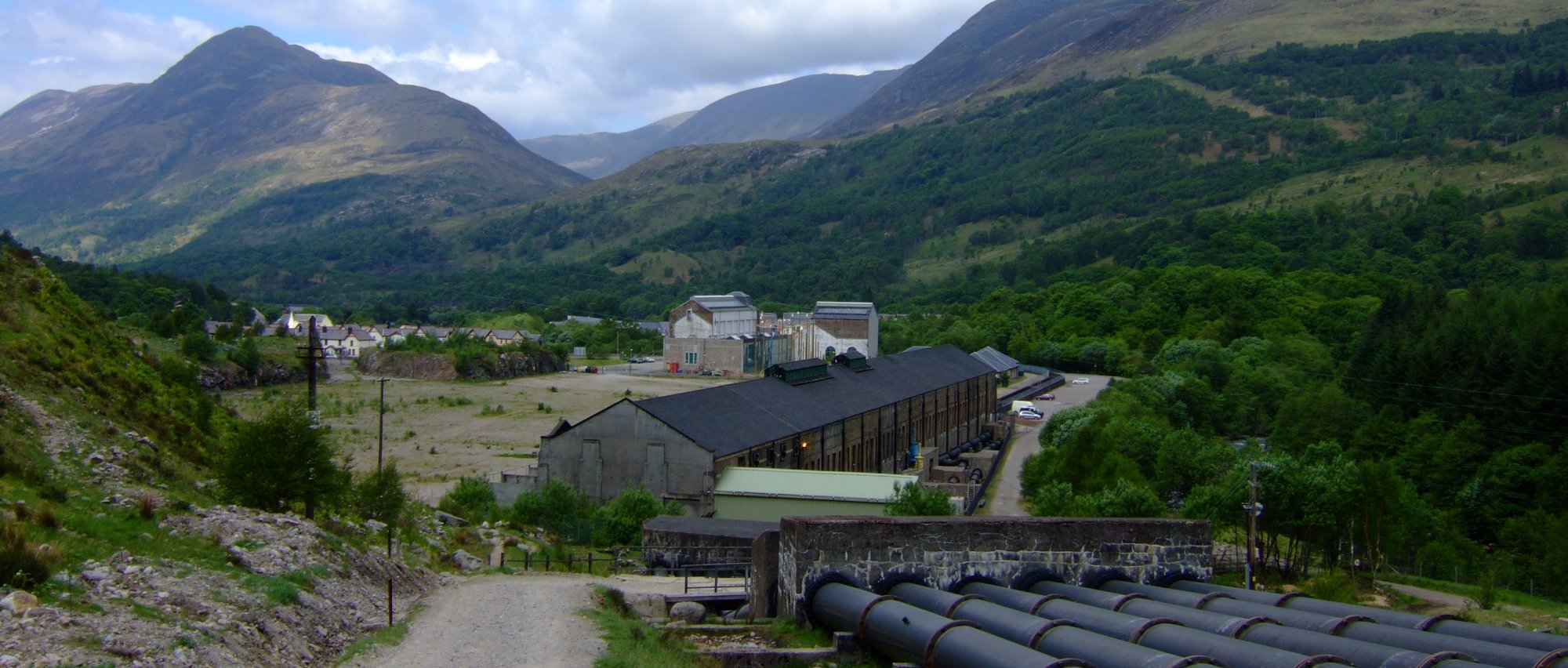 The industrial outskirts of Kinlochleven - not a pretty sight!