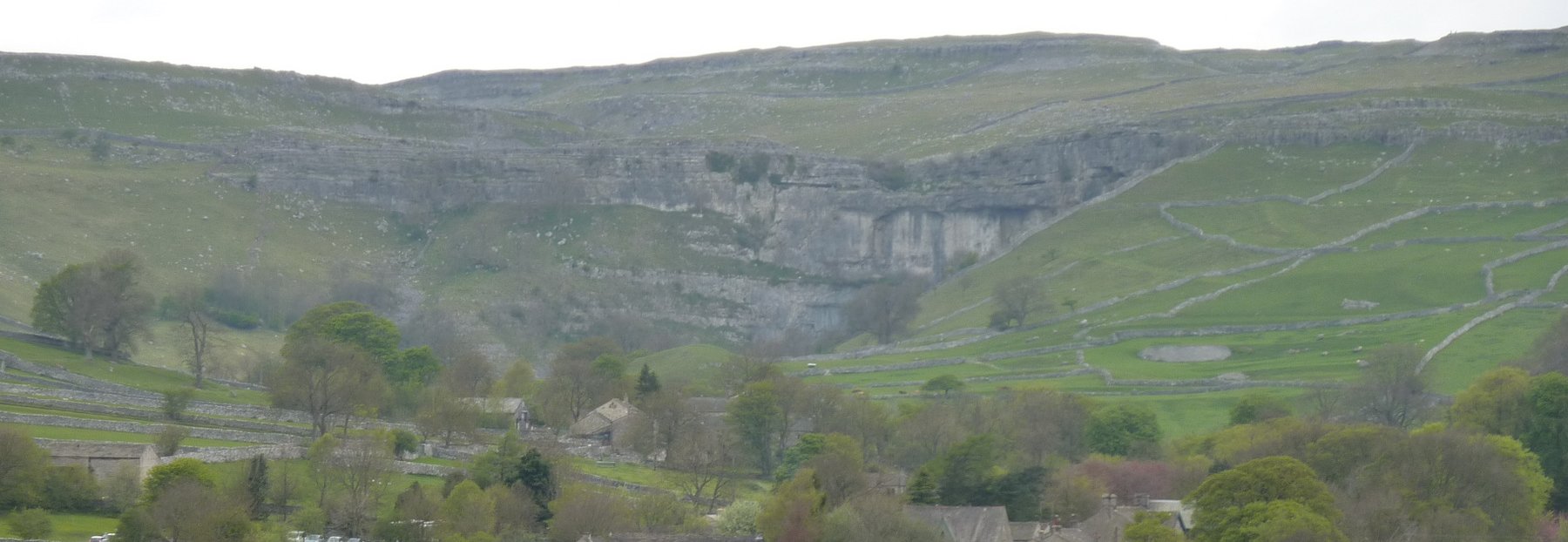 Malham Cove in the distance