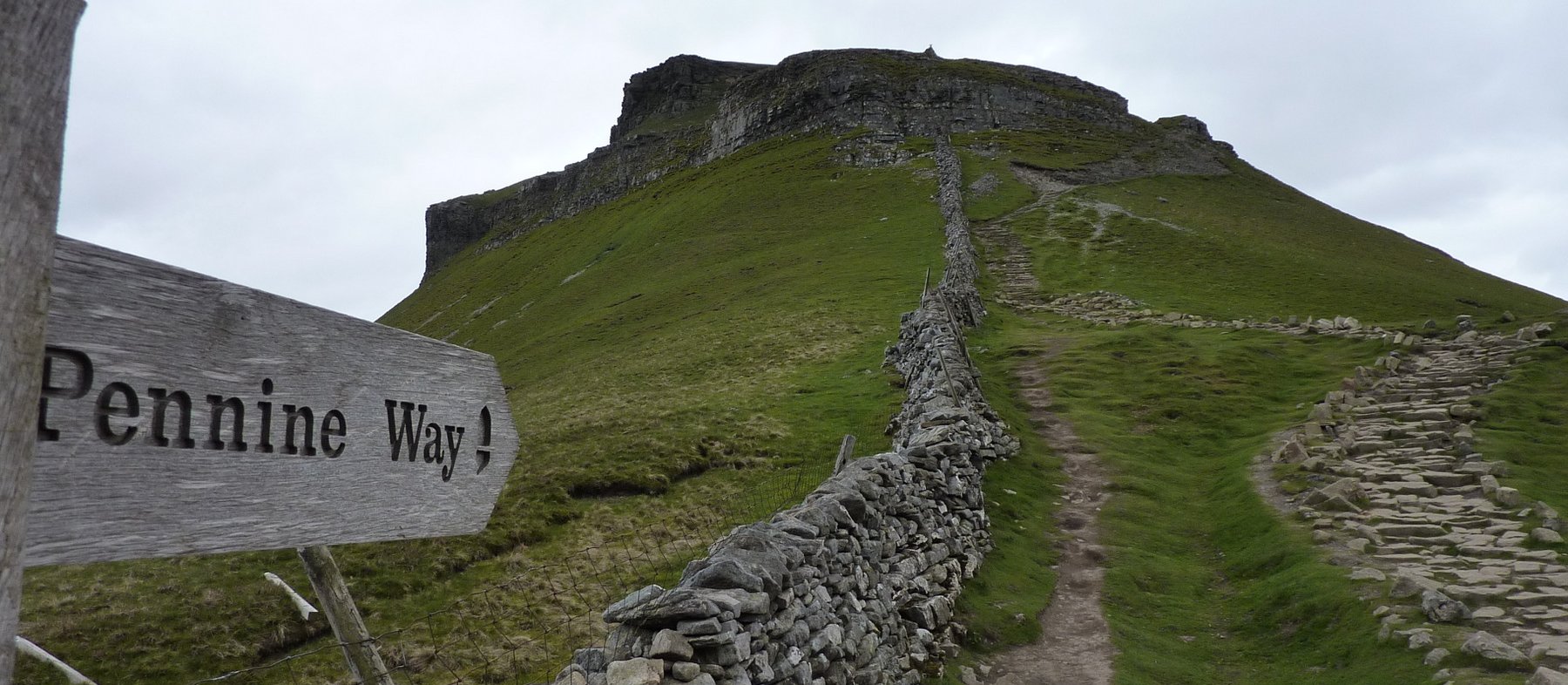 The ascent of Pen-y-ghent is steep, but short