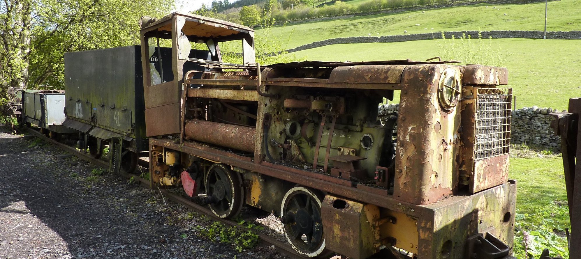 Rusting loco on the South Tyne Trail