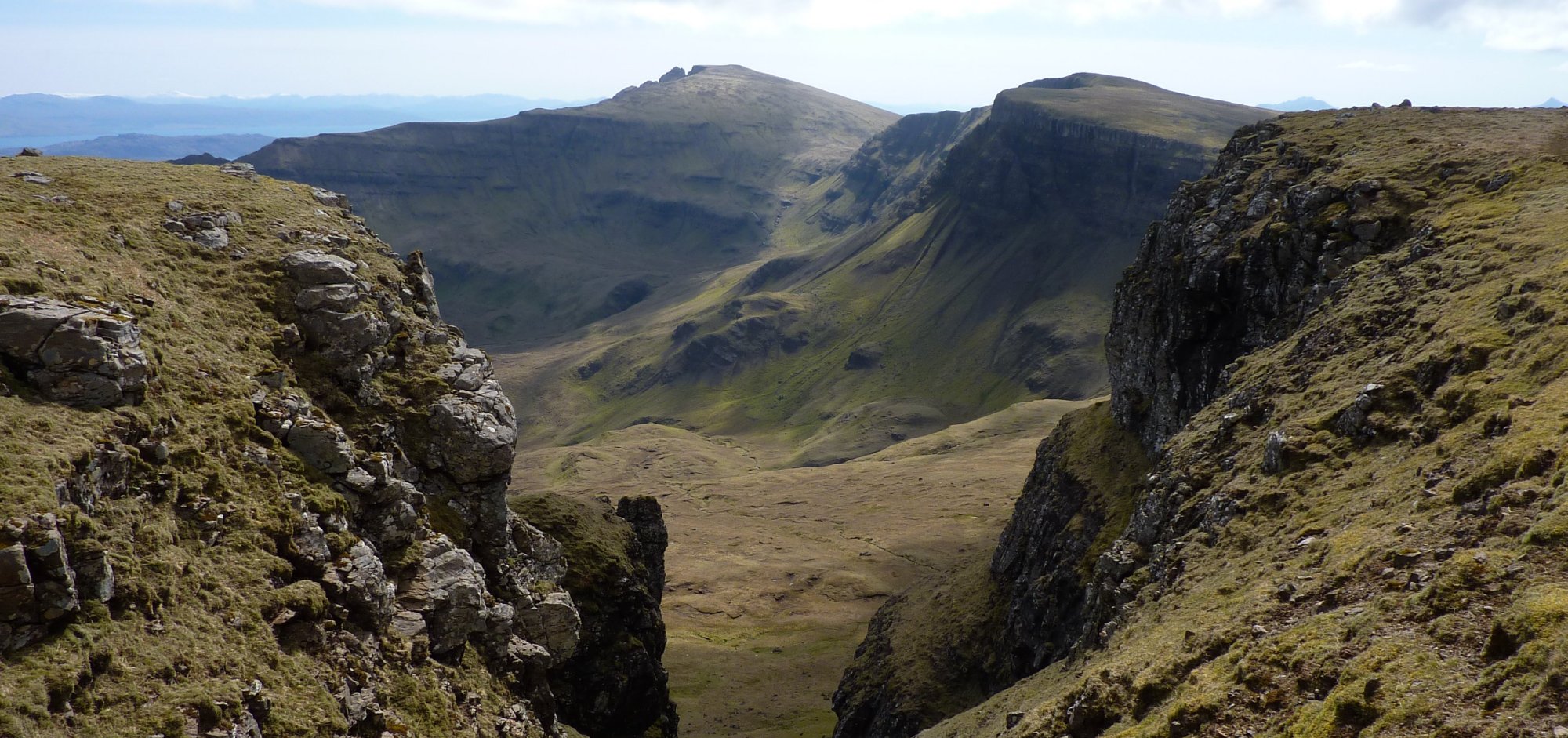 Looking across to the Storr from a rocky gulley on Baca Ruadh