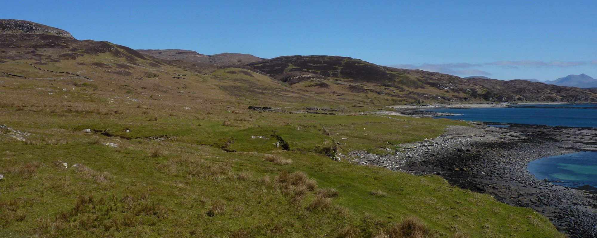 Arriving in Boreraig, lovely green and fertile pastures, allocated to sheep at the expense of several crofting families