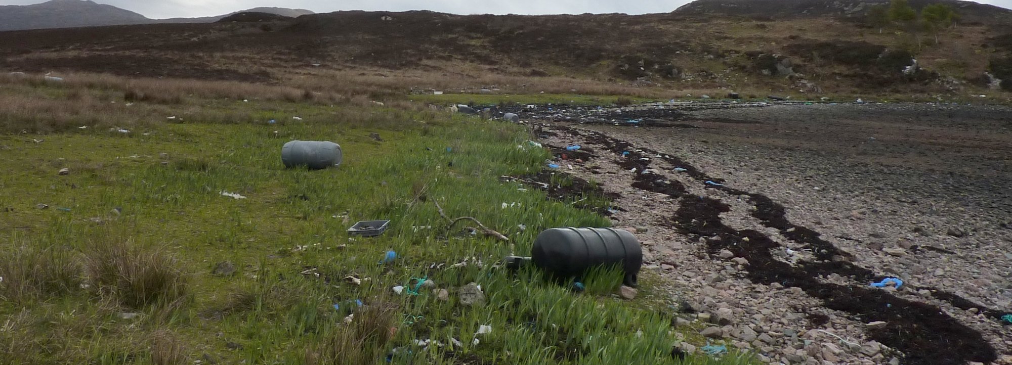 More litter and more drums as I approach the head of Loch Eishort
