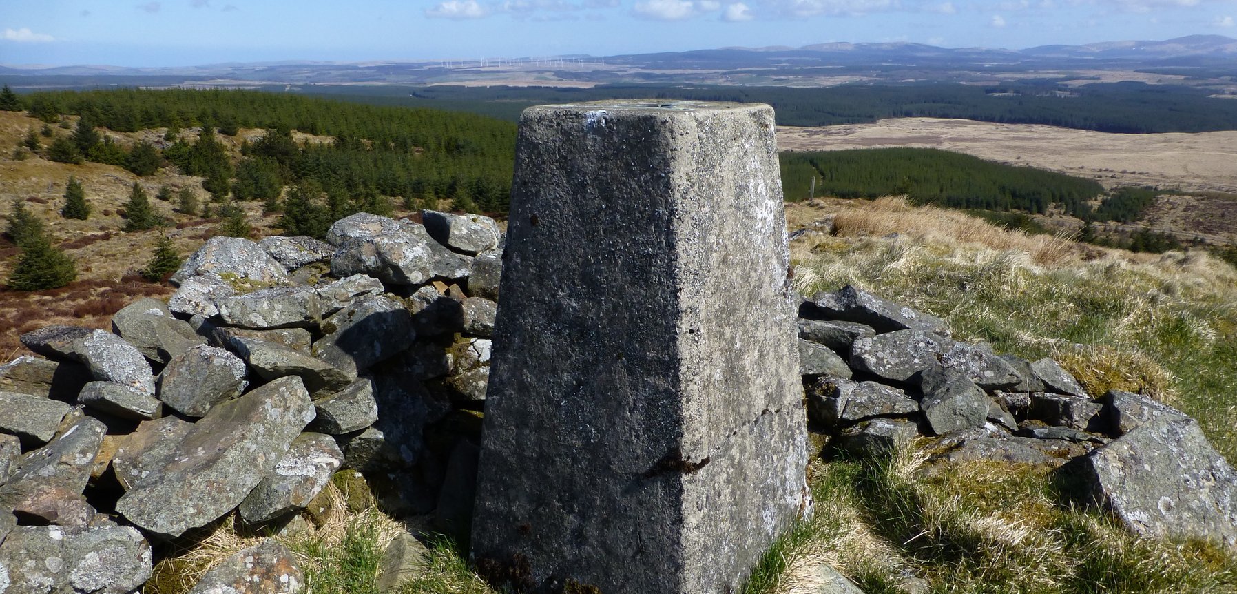 The summit and trig point of Craig Airie Fell