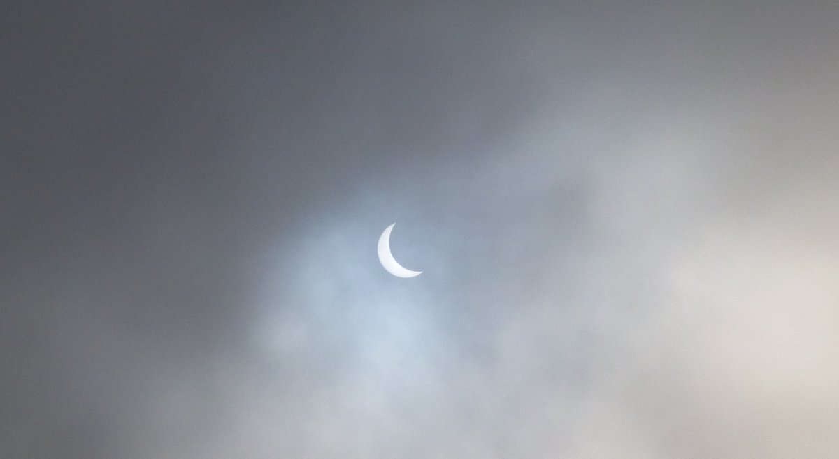 The partial solar eclipse, as seen from Arkengarthdale Moor