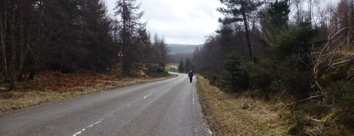 Dreary road section out of Cannich