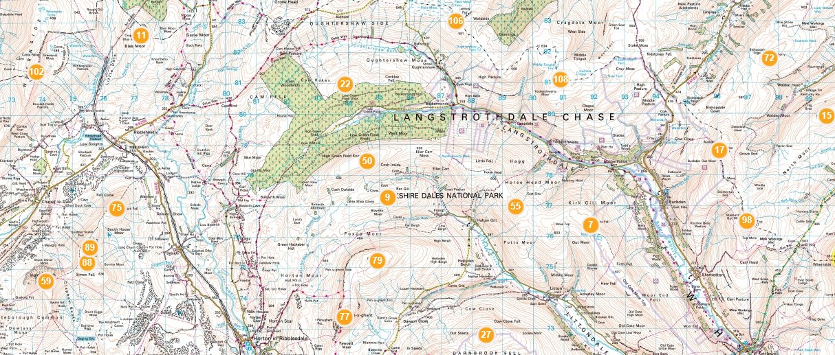 The Dales Tops Interactive Map