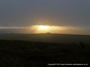 A rather muted dawn, seen from Hadrian's Wall